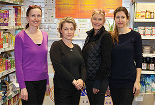 The staff of Cirencester's Nutrition Centre