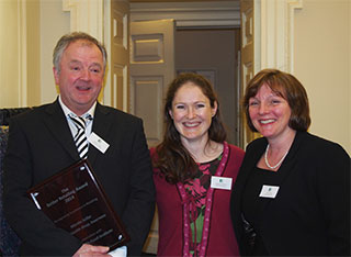 Martin and Linda Sellar receiving their award