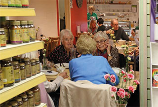 The interior of The Health Warehouse cafe